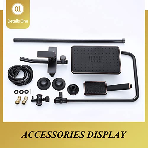Support de montage mural avec mitigeur de douche 3 fonctions noir mat - 5