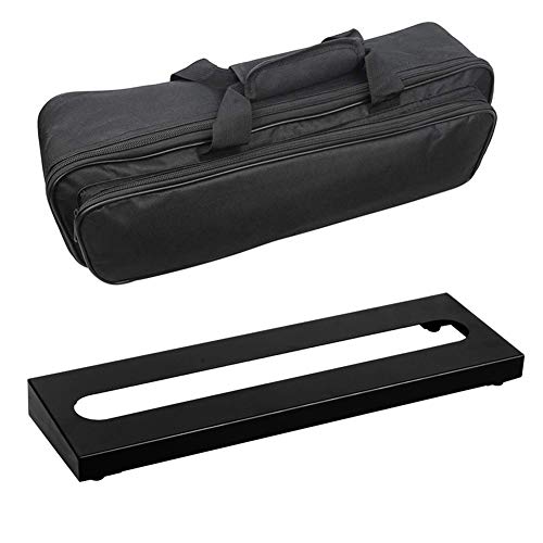 Soyan Micro Metal Guitar Pedal Board 15.7â€ x 4.9â€ with Carrying Bag, Self Adhesive Hook & Loop Tapes Included