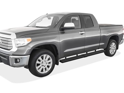 Estribos laterales de acero inoxidable negro APS para Toyota Tundra 2007-2021 miniatura 6