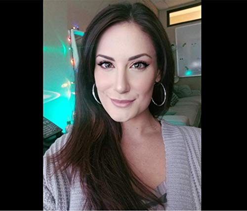 Women's Stainless Steel 2 Inch Inside-Out Crystal Cz Large Big Hoop Earrings Rhinestone Silver Tone Pierced Ladies Cubic Zirconia Hoop Earrings Hypoallergenic For Sensitive Ears #TOP5