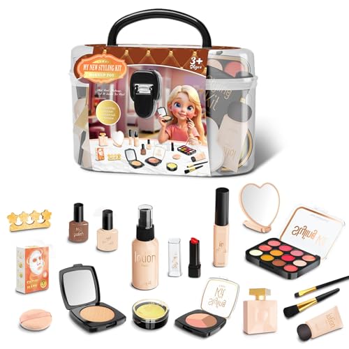 Juego de maquillaje de niña para Navidad y fiestas infantiles con caja organizadora especial