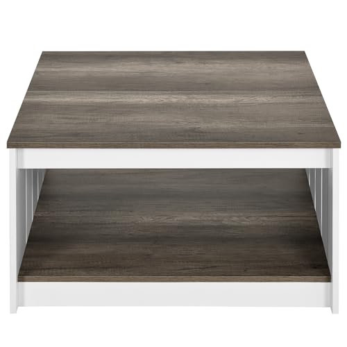 YITAHOME-Coffee-Table-Farmhouse-Coffee-Table-with-Storage-Rustic-Wood-Cocktail-Table-Square-Coffee-Tables-for-Living-Meeting-Room-with-Half-Open-Storage-Compartment-Light-Brown-and-White