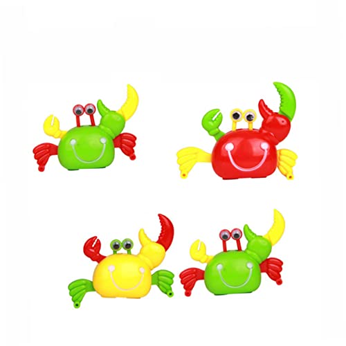 KESYOO 4pcs Wind Up Crabs Fun Plastic Clockwork Crabs for Red Green Yellow Safe Engaging for Easter Baskets and Parties