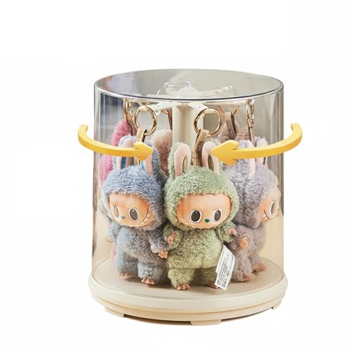 NAYIV ぬいぐるみ ディスプレイケース ぬいぐるみ 収納 厚みのあるPP素材 透明収納ケース 防塵・防湿ペンダント 置物 回転収納ボックス