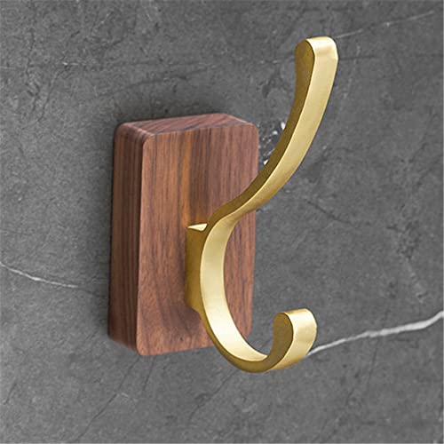 Perchero de pared Gancho montado en la pared, Perchero con gancho de madera para el hogar, Perchero para ropa, Toallero para la parte trasera de la puerta del baño del dormitorio, Perchero duradero