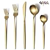 Matte Gold Silverware Set 20 Pieces...