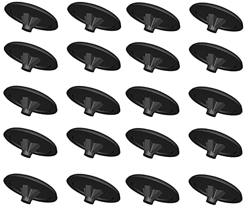 cyclingcolors 20x CAPUCHON embellecedor negro para TORNILLO POZIDRIVE PZ2 TAPA Cruz Ferretería tapas para muebles