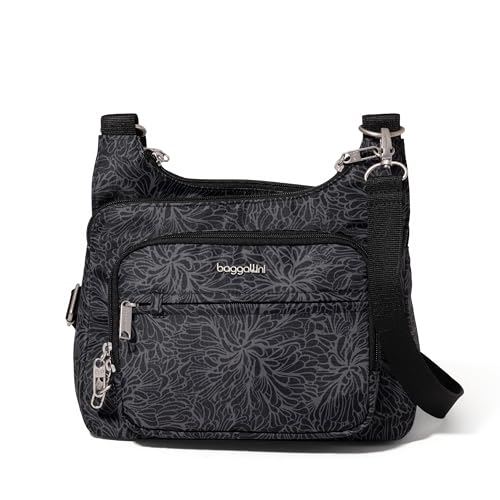Image of Baggallini Securtex Anti-theft Crossover Crossbody Bag 11 inchw X 8.5 inchh, Rfid, Built-in Wallet, Locking Zippers
