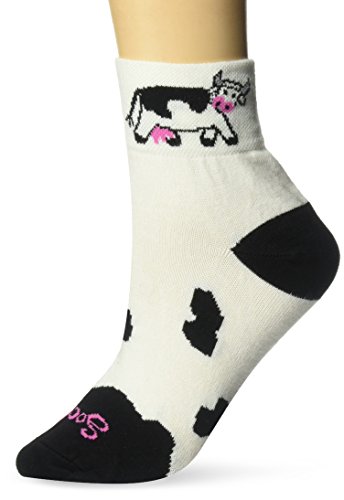 SockGuy Unisex-Adults Cow, White, S/M
