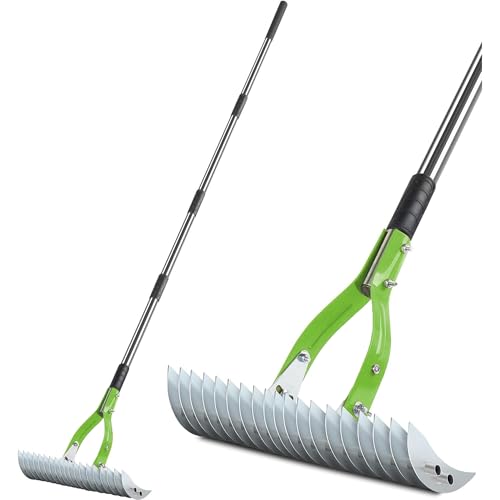 Rastrillo de césped 15 pulgadas con mango ajustable miniatura 1