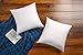JA COMFORTS 18×18 Decorative Grey Goose Down Feather Throw Pillow Inserts(Set of 2)-100% Cotton Cover, Square, Machine Wash, White