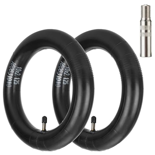 aibiku 10x2.125 Thickened Inner Tubes, Inflatable Tire for Ninebot F30 F20 F25 F40 Scooter, for 10 inch Scooter Inflated Spare Tire - with Valve Extension (Pair)