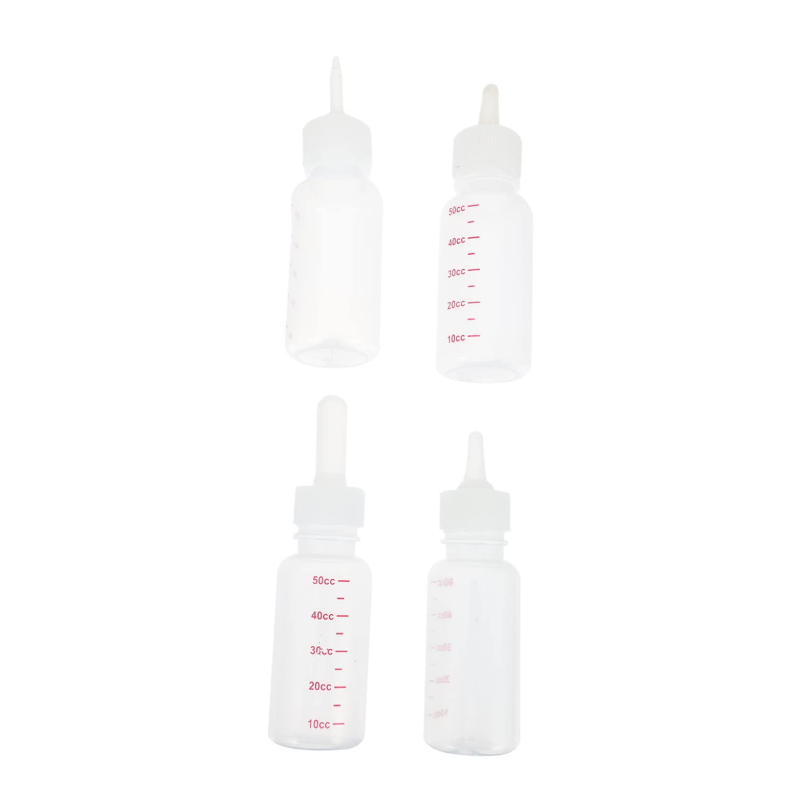 Levemolo 4pcs Pet Nursing Bottles Silicone Kitten Bottle Feeder for Pet Supplies
