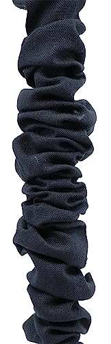 Image of 9 Foot Linen Fabric Chandelier Chain Cord Cover with Hook and Loop Closure, Black
