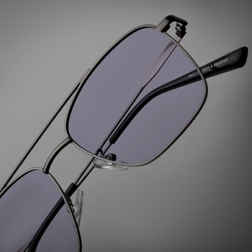 Image of SAM AND MARSHALL VEIN Sunglass I 400% UV Protection I Metal Sunglass I Square Sunglass I Double Bar I Unisex
