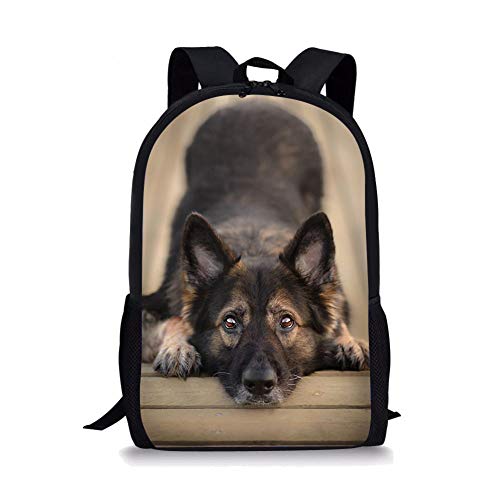 Preisvergleich Produktbild Drucken Schäferhund, Haustier, Starren Schultasche,Grundschule Schultasche, Mittelschule Schultasche, Jugend Laptop Rucksack