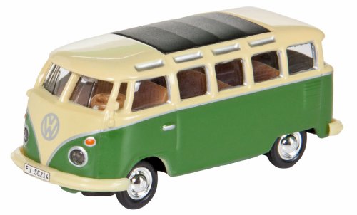 Preisvergleich Produktbild DICKIE-Schuco 452599900 - VW Bus T1 Samba, beige-grün, 1:87