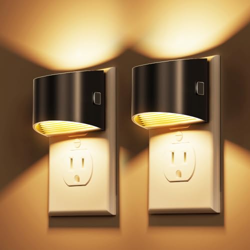 L LOHAS LED Night Lights Plug into Wall 2 Pack, Dusk to Dawn Nightlight