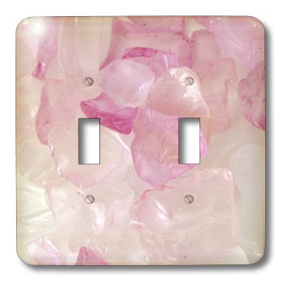 Double interrupteur rose et blanc lsp_39655_2 pour remplacer vos plaques ternes