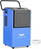 158 Pints Commercial Dehumidifier for Basements, Industrial Heavy Duty Commercial-grade Portable Dehumidifiers for Large Spaces Warehouse Grow Room, Water Damage Restoration