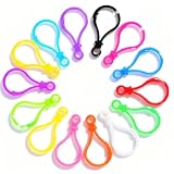50PCS Plastic Keychain Clips, Multicolor Lobster Claw Clasps Keychain Hooks Lanyard Snap Hooks and Clasps Backpack Clasp Hook for Crafts & DIY Projects
