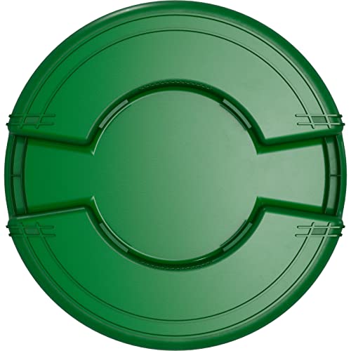 Image of SPARTA Bronco 20 Gallon Trash Can, Thick Polyethylene Bin, NSF Certified Waste Container with Top Handles, Bottom Handholds, Reinforced Base and Stackable, LLDPE, 20 Gallon, Green (Pack of 6)