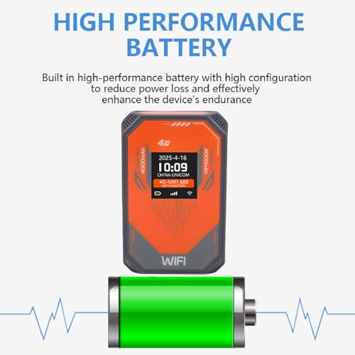 Image of Fockety 4G LTE Mobile Hotspot Router, 300 Mbps High Speed Mobile Router, Portable WiFi Hotspot Device Support 8 Users for Cell Phones Laptops Computers, European Version