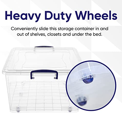 Image of Superio Storage Bins with Lids, Clear Plastic Containers for Organizing, Stackable Totes, BPA Free, Odor Free, Organizer Boxes for Home, and Dorm (4 Pack, 60 Quart)