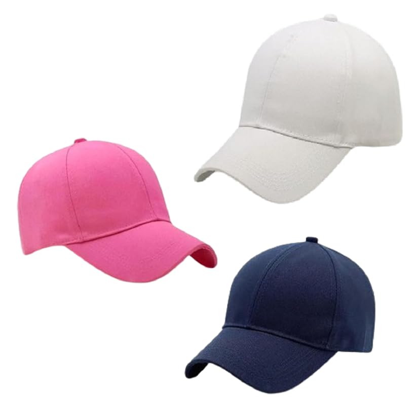 soft cotton adjustable unisex cap for men and women freesize baseball caps pack of 3