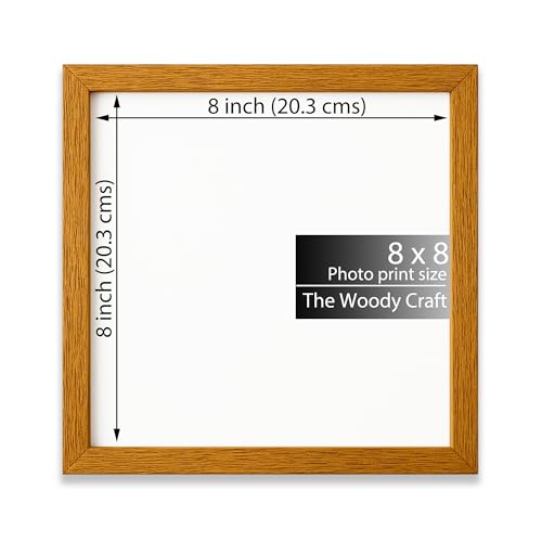 Image of Square Frame 8x8 inch | Vibrant Photo Frames For Wall Decor | Wall Photo Frames To Energize Decor | Wooden Frame With Lasting Finish | Orange Picture Frames | Birthday Photo Frame