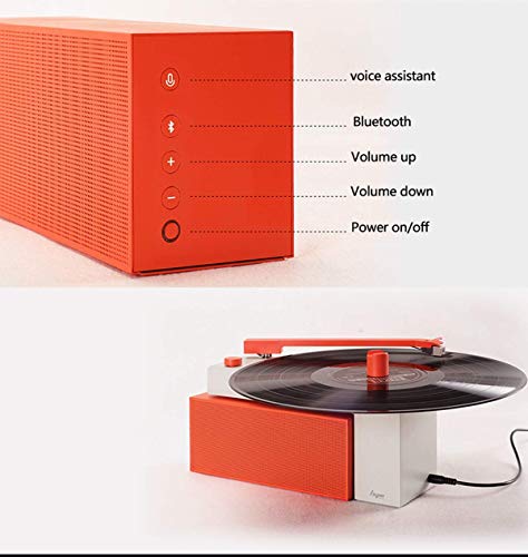 SplitTurntable Multifonction Bluetooth Record Player 3 Vitesse Portable Turntable (Orange 350 * 150 * 230mm) - Les Beatles, Paul McCartney, John Lennon, RIngo Starr, George Harrison SplitTurntable Multifonction Bluetooth Record Player 3 Vitesse Portable Turntable (Orange 350 * 150 * 230mm) – Image 5