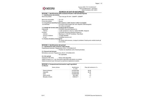 Toner Kyocera TK-1115 Nero. Cartuccia Cartridge Originale 1T02M50NL1. Compatibile Per Stampanti Ecosys FS-1041, FS-1220MFP, FS-1320MFP - 2