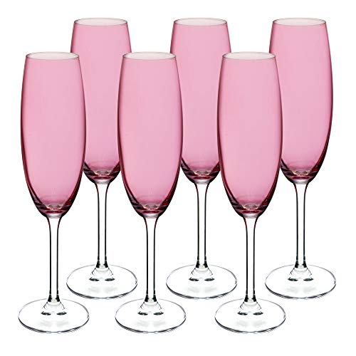 Jogo de 6 Taças para champanhe Gastro em cristal ecológico 220ml A24cm violeta