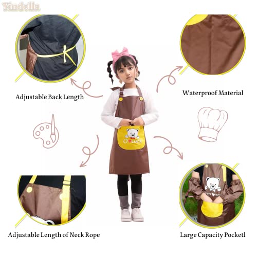 Image of Yindella Waterproof Kitchen Apron for Men, Women Kids - PVC Apron with Adjustable Neck Strap - Cooking, Dishwashing, Cleaning & Home Use, Durable, Oil-Proof & Stain-Resistant