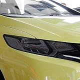 LAVIYE Autoscheinwerferschutz Tönungsfilm Rauch Schwarz kratzfester TPU-Schutzaufkleber, für Honda Fit GK Jazz 2015-2019