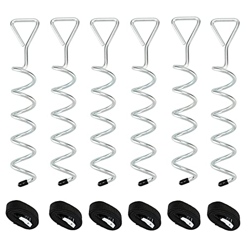 Kit d'ancrage pour trampoline ZOENHOU robuste de 30,5 cm | Lot de 6 fixations de camping et tente