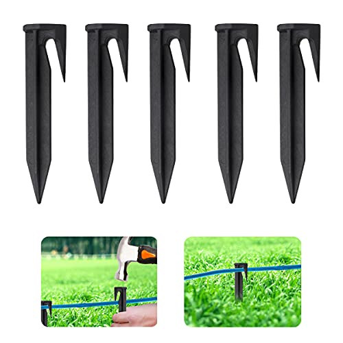 LURICO Piquetas Cortacesped, 100 Piezas Estacas para Cable Robot, Piquetas de Fijación, Cortacésped Clavos, Compatible con Bosch, Gardena, Husqvarna, Worx, Stihl, Yard Force