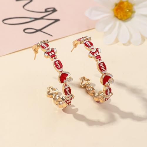 Game Day Earrings for Women (Heavy) Football Earrings for Mom Fashion Football Mom Sports Jewelry Game Day Outfit Accessories4