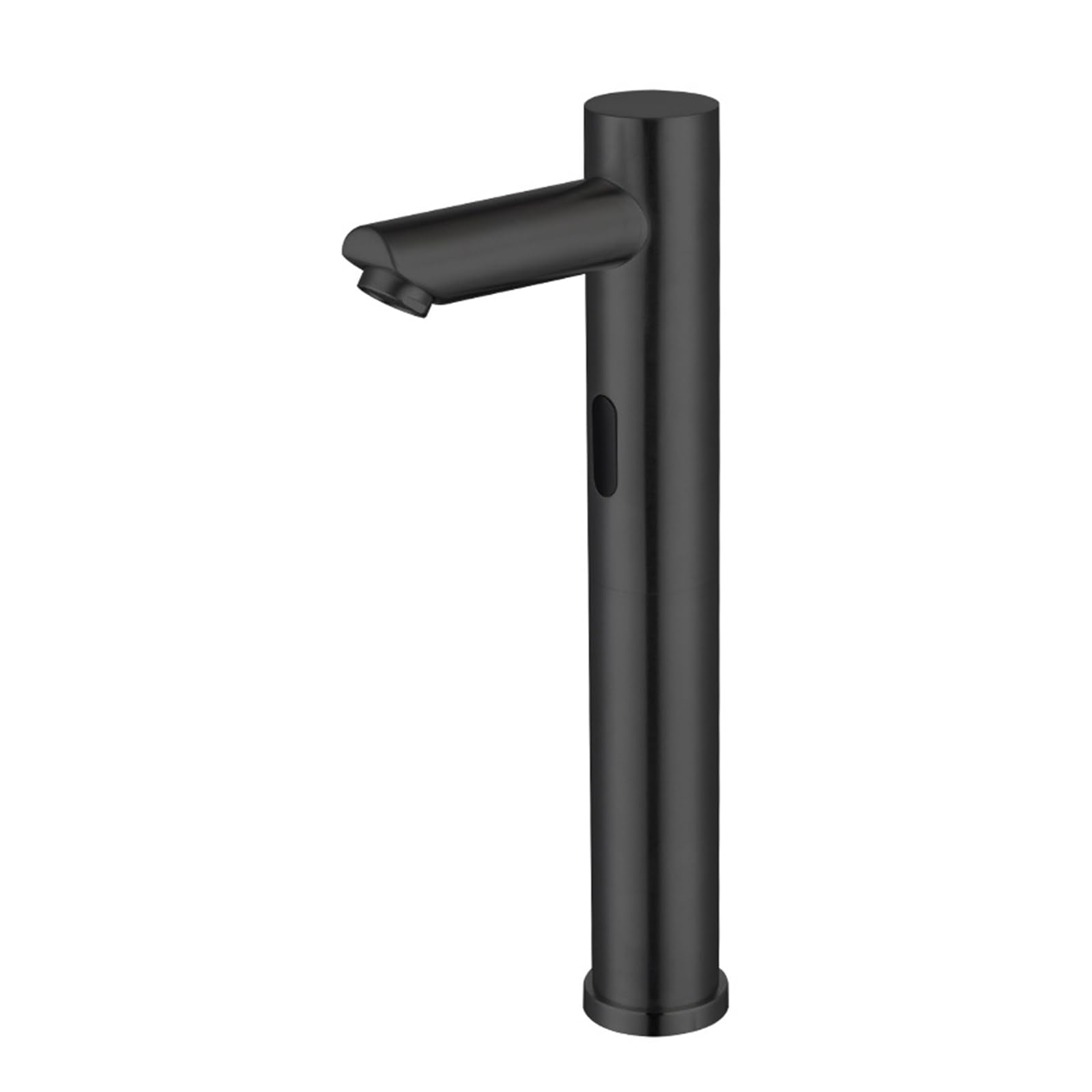 XJTNLB Robinet Infrarouge Lave Main Robinet Lavabo Automatique Pile Mitigeur Lavabo Salle de Bain en Acier Inoxydable,Noir,Haut