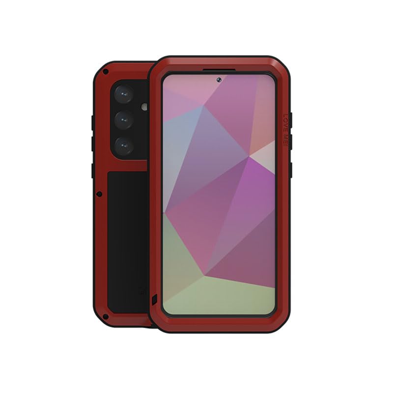 Coque Étanche Samsung S24 Plus LOVE MEI Rouge Antichoc Intégral