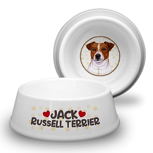 Jack Russell Terrier – Ciotola per cani in ABS, Ø 18 cm, ciotola antiscivolo, ciotola per bevande, ciotola per acqua, ciotola per animali domestici, pratica, robusta, durevole.
