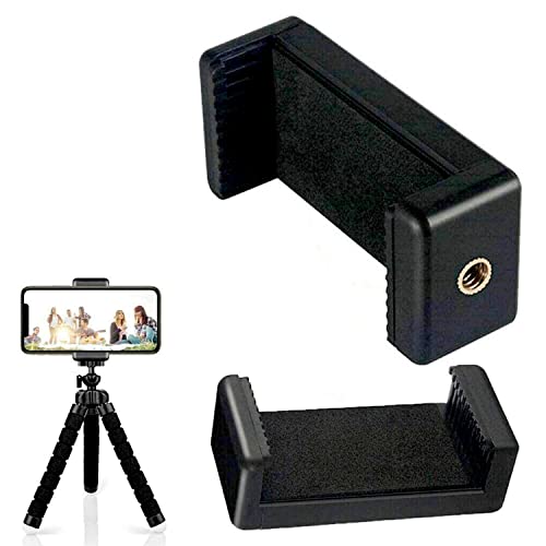 Image of Zety Universal Monopod Holder Clip for Mobile Camera Holder and Tripod Mount Holder- Black (Pack of 1)