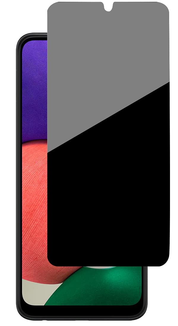 Al-HuTrusHi Privacy Screen protector compatible with Samsung Galaxy A22 5G Anti-Glare Privacy Screen Protector Tempered Glass [3D Touch][Case Friendly] Bubble Free