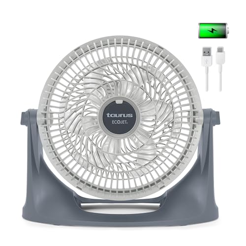 Lista de Ventiladores Walmart Mexico , tabla con los diez mejores. 50 TAURUS AIR2GO | Ventilador de Escritorio 10 Pul. | Batería recargable | 2 en 1: Mesa y Pared | 30% Mas Flujo de Aire y Menos Ruido | Ventilador Portátil | ECOJET | 3 velocidades