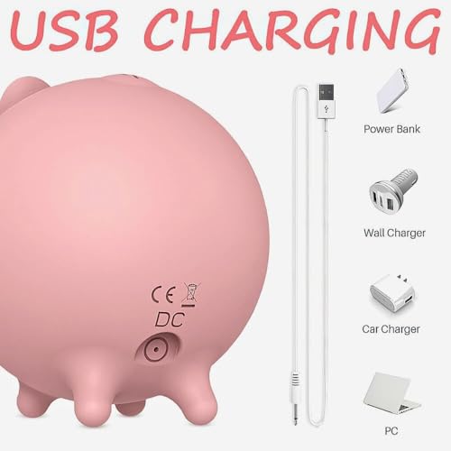 Sugador de Clitóris e Mamilos Porquinho PIGGY com 10 Intensidades, Recarregável, Textura Macia, Vibr