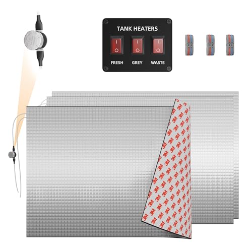 DaierTek Wohnmobil-Tankheizungspad, 12 V, mit 2 Thermostat, 30,5...