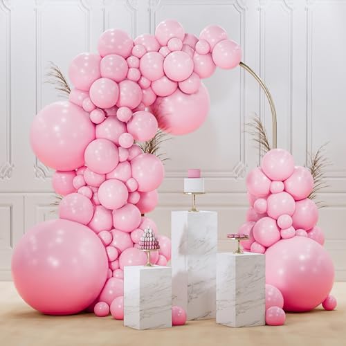 Image of PartyWoo Light Pink Balloons 99pcs Different Sizes of 36 18 12 10 5 Inch Pastel Pale Baby Pink Balloon Arch Kit Garland for Baby Shower Bachelorette Bridal Shower Birthday Party Decorations Pink-Y48