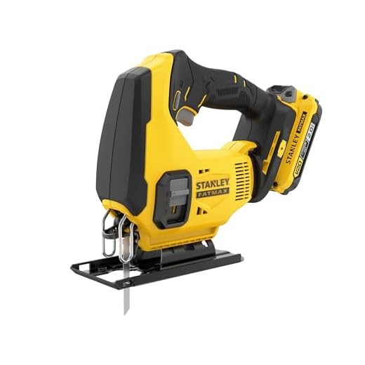 STANLEY Serra Tico Tico, Sem Fio, Serra com Ação Pendular de 3 Posições, Ferramenta com Velocidade Variável, com Maleta, Bateria e Carregador, Modelo SCJ600D1K, 20V