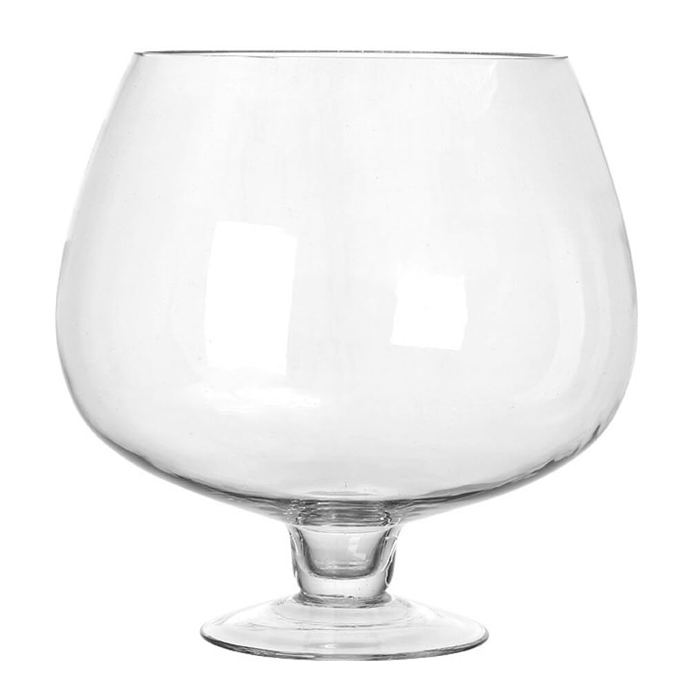 POPETPOP Cuenco De Cristal Transparente Cuenco De Burbujas Terrario De Planta Forma De Copa Pecera Dorada para Decoración De Mesa De Oficina