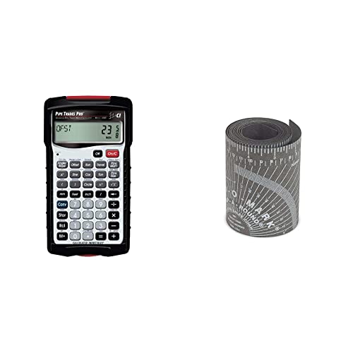 Calculated Industries 4095 Pipe Trades Pro Advanced Pipe Layout And Design Math Calculator Tool, White & Jackson Safety Pipe Measure Tool, Medium, Black, 14752 #TOP7